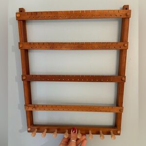 Wooden Jewelry Organizer for wall- handmade by local PA artist. 12x15 inches